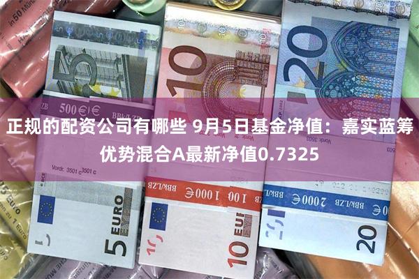 正规的配资公司有哪些 9月5日基金净值：嘉实蓝筹优势混合A最新净值0.7325