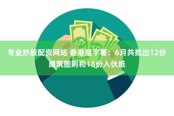 专业炒股配资网站 香港屋宇署：6月共批出12份建筑图则和18份入伙纸