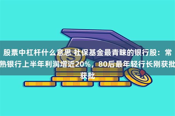 股票中杠杆什么意思 社保基金最青睐的银行股：常熟银行上半年利润增近20%，80后最年轻行长刚获批