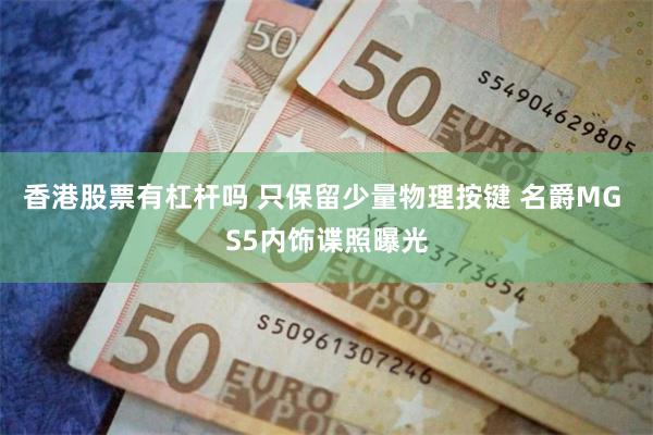 香港股票有杠杆吗 只保留少量物理按键 名爵MG S5内饰谍照曝光