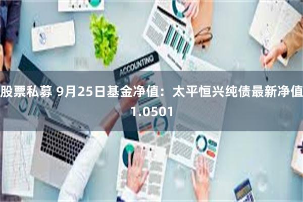 股票私募 9月25日基金净值：太平恒兴纯债最新净值1.0501