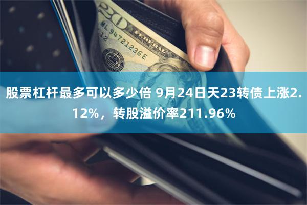 股票杠杆最多可以多少倍 9月24日天23转债上涨2.12%，转股溢价率211.96%